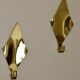 Pair of Swedish brass wall sconces from the mid-century.