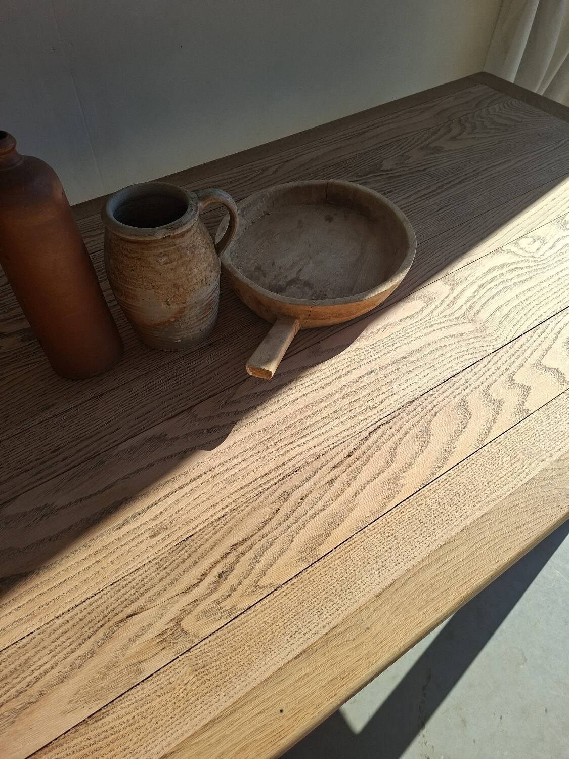 Solid oak farmhouse table