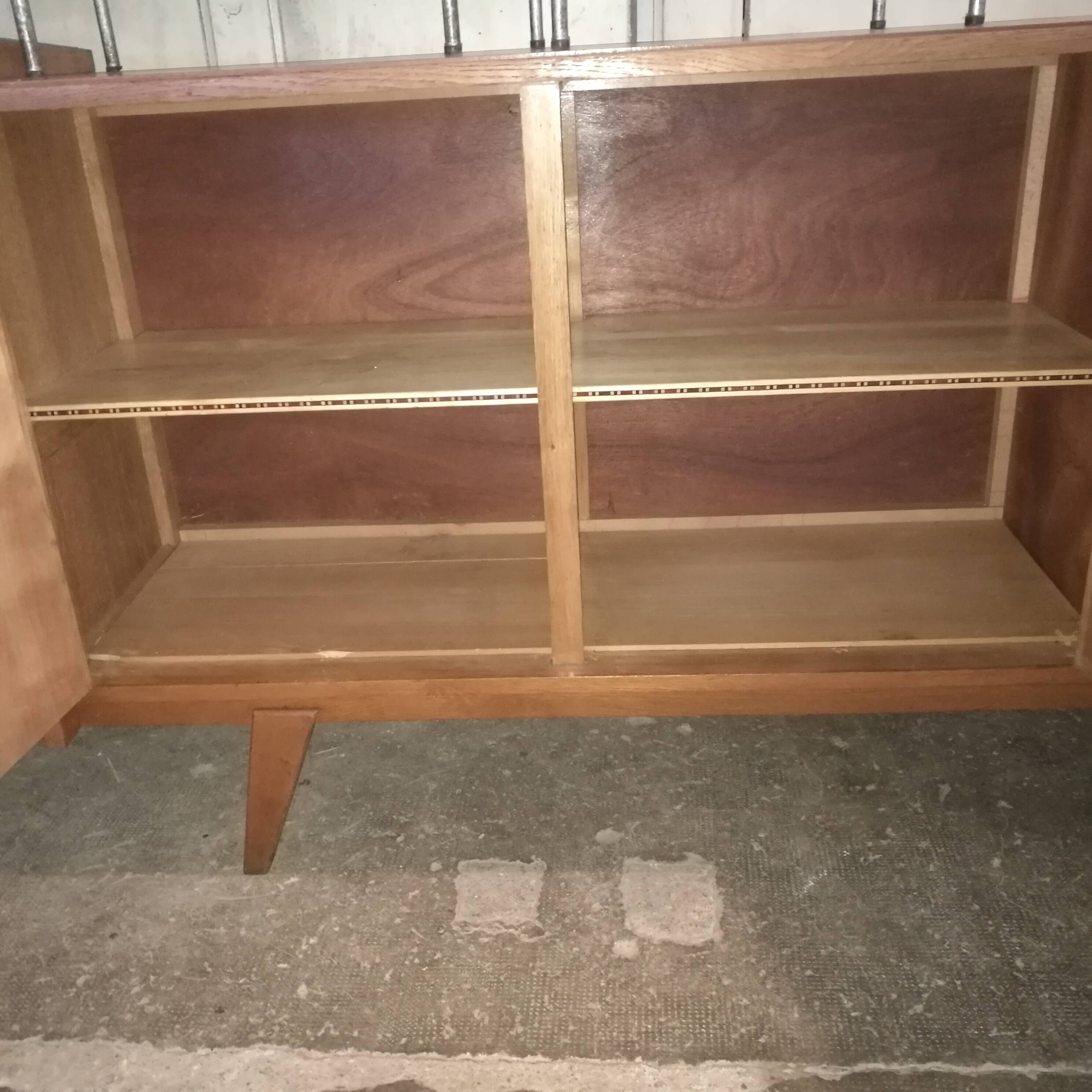 Large vintage sideboard 1950 compass feet