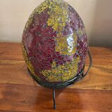 Cracked glass egg lamp