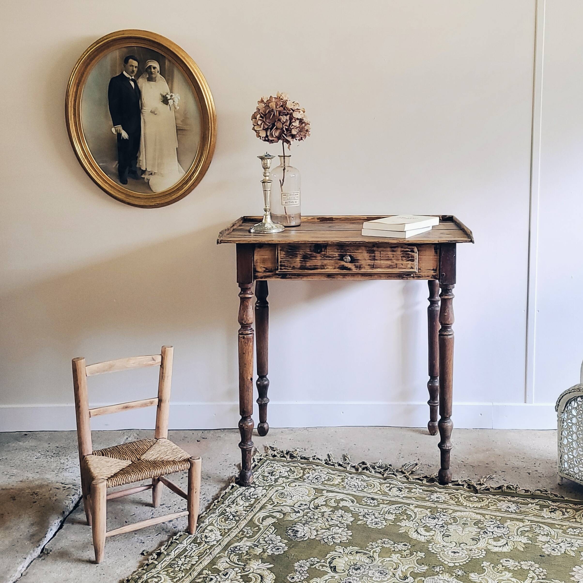 Antique desk, wooden console