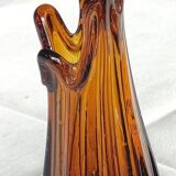 Ancien vase soliflore verre soufflé