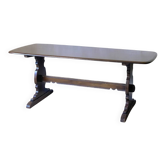 Rustic table in solid elm, vintage 1960s.