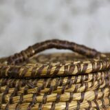 Vintage braided rope basket