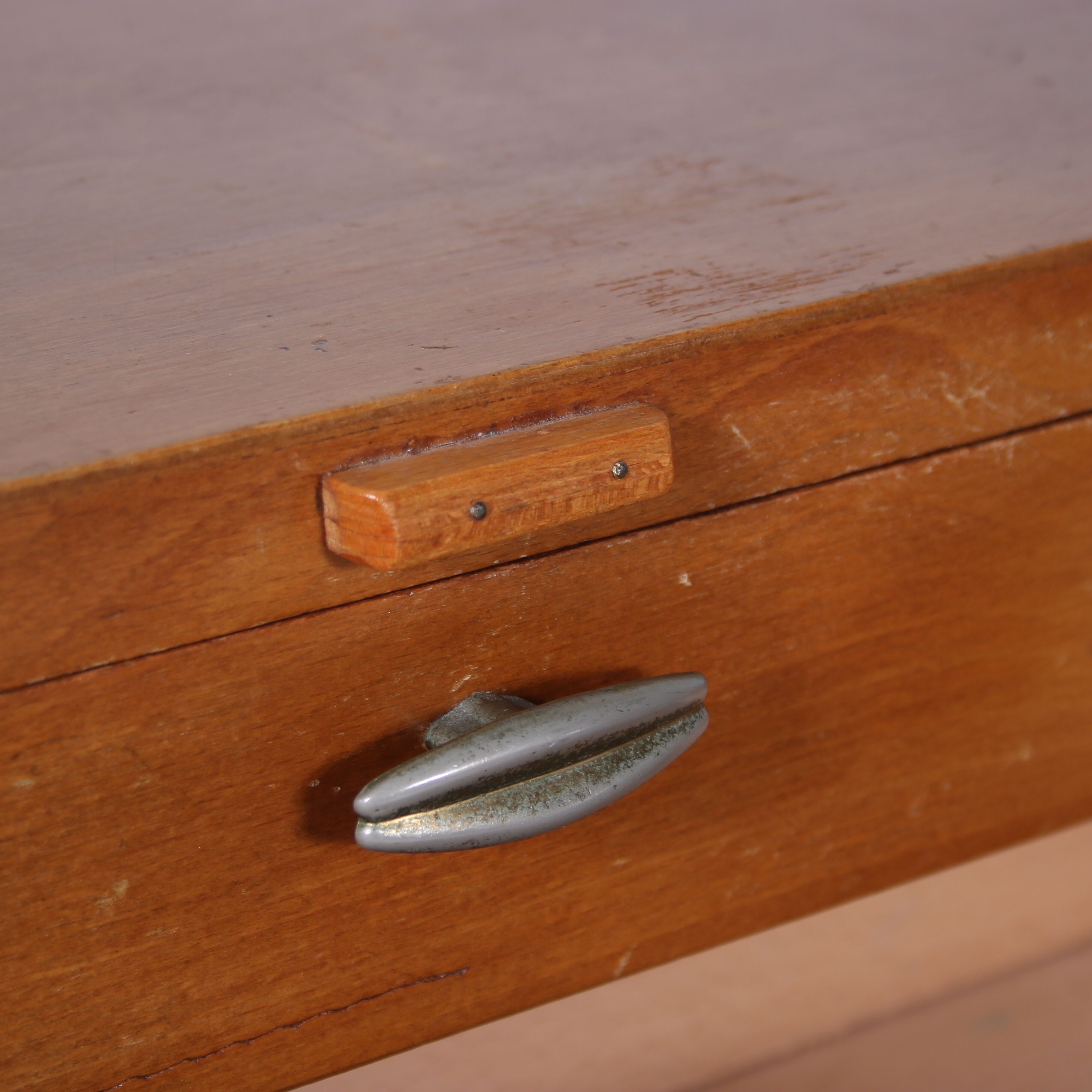 1950s V-Shaped sewing box from The Netherlands