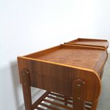 Teak fineer nachtkastjes set met lade uit Zweden