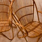 Paire fauteuil bambou