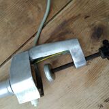 Workshop lamp Jumo 215 metal chrome foot vice 60s