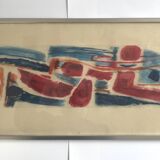 Jean bazaine, the swimmer, 1951. original aquatint signed in pencil