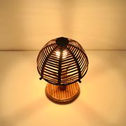 Rattan table lamp, Italy 60s