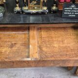 Empire-style chest of drawers with 4 drawers in light walnut, 19th century.