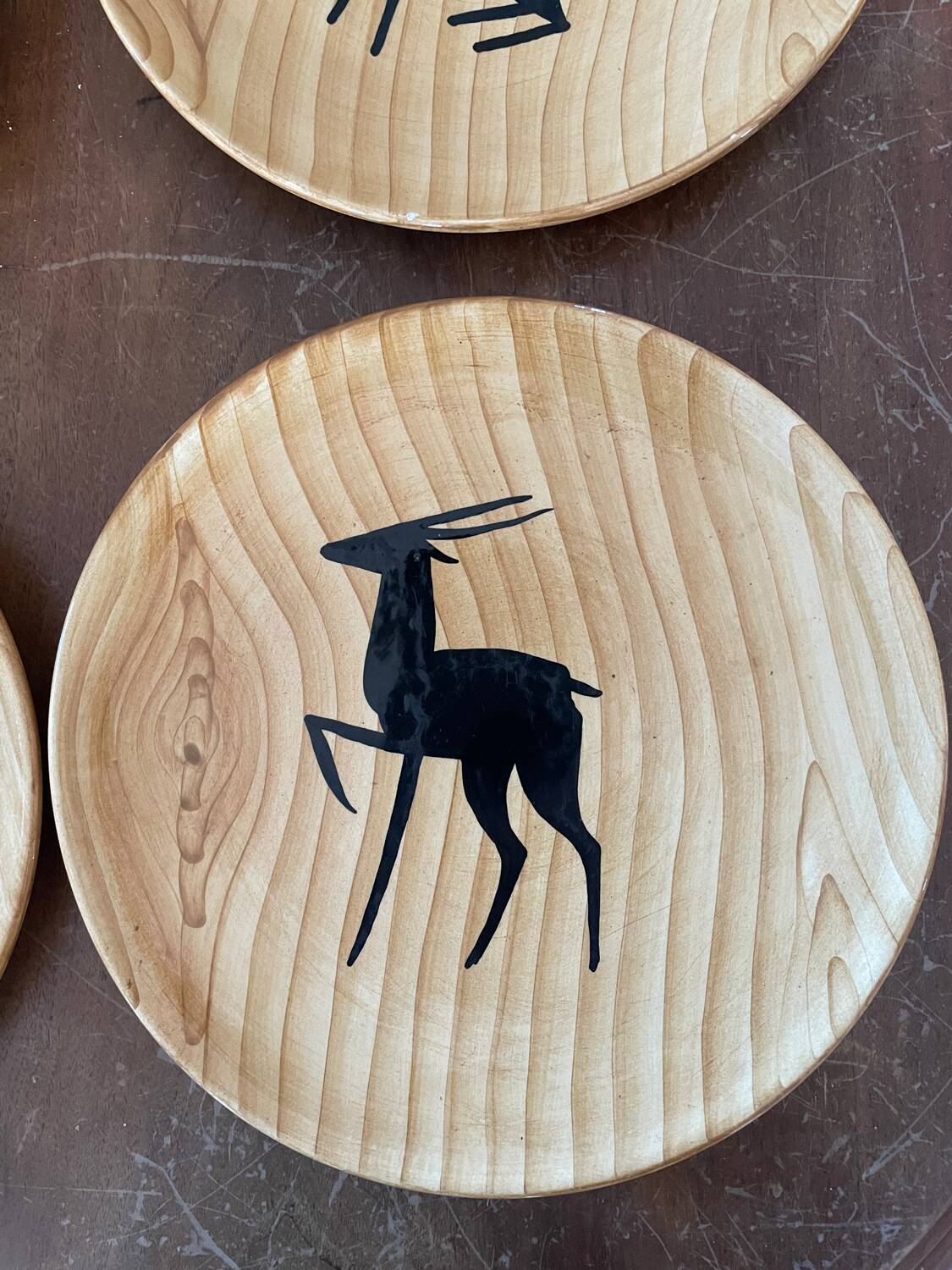 Set of 6 vintage Vallauris plates