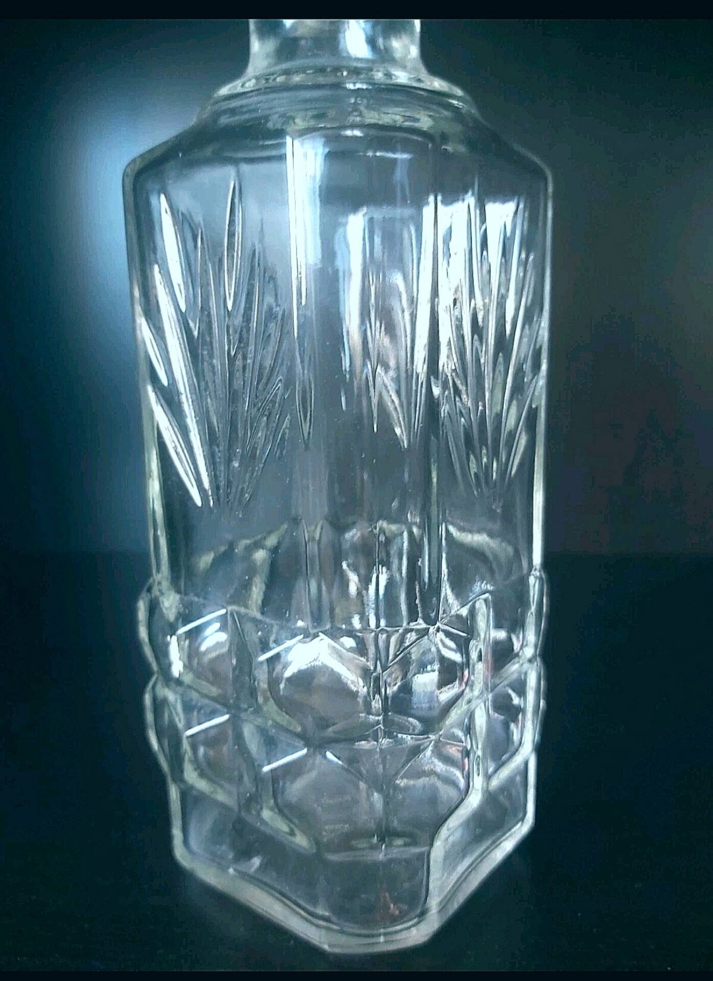Carafe à whisky en verre taillé vintage 25 cm