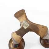 Vintage brutalist bronze candlestick Kunsthaus Kopp 1960s