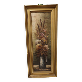 Huile sur toile de Robert MOGISSE - Bouquet de fleurs