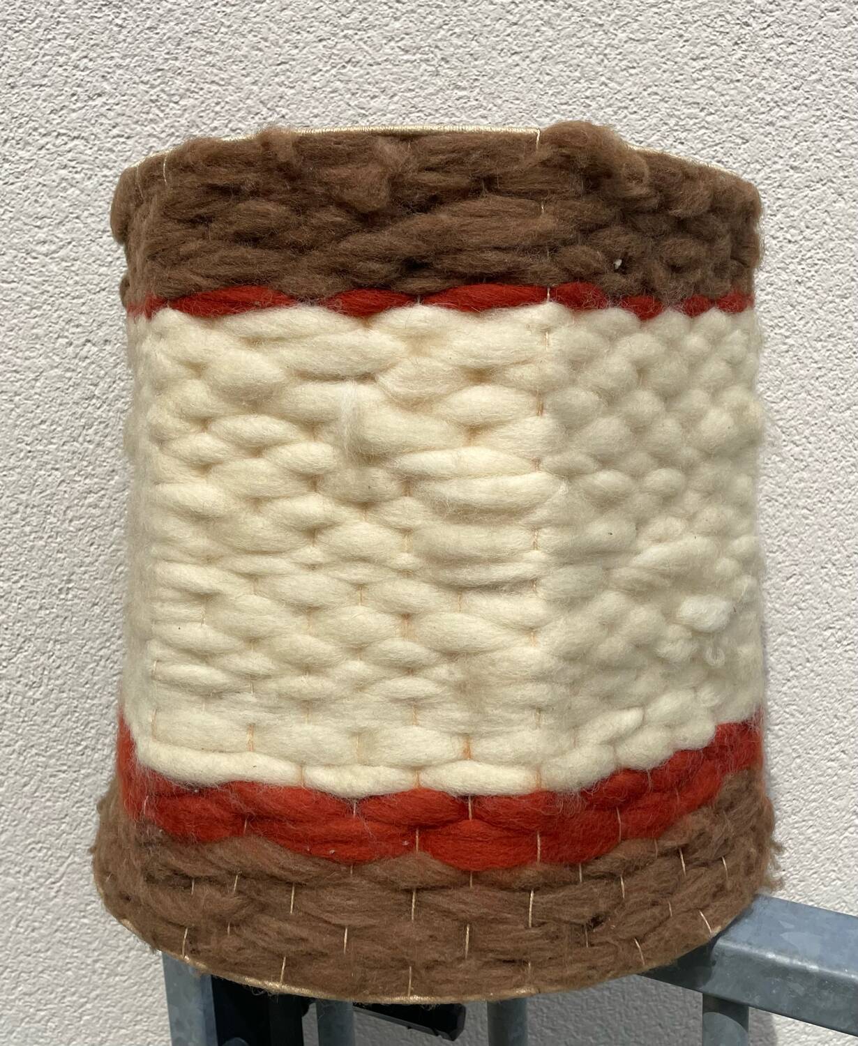 Vintage 70's wool lampshade