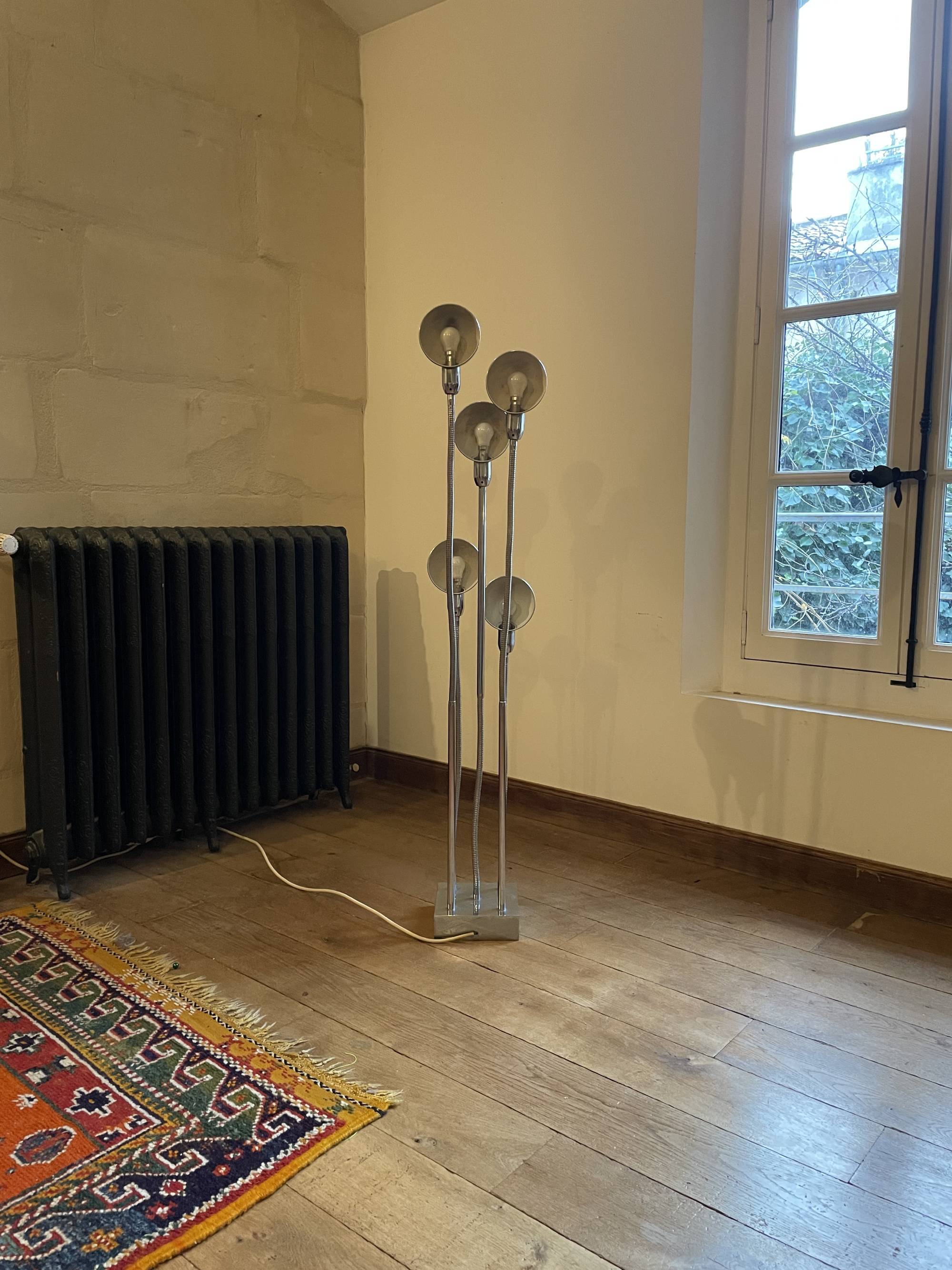 Pierre Folie floor lamp model Hydra edition Jacques Charpentier (1970)