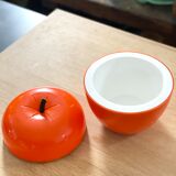 Vintage orange apple ice bucket