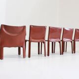 Cab 412 + 414 Dining Chairs by Mario Bellini for Cassina, Italy, Set of 5