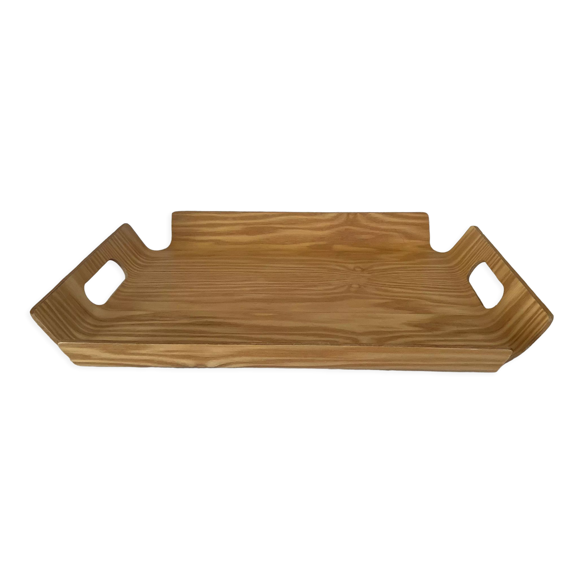 Curved wooden tray