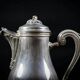 Silver-plated metal verseuse by Christofle, Marly model, Rocaille ornaments.