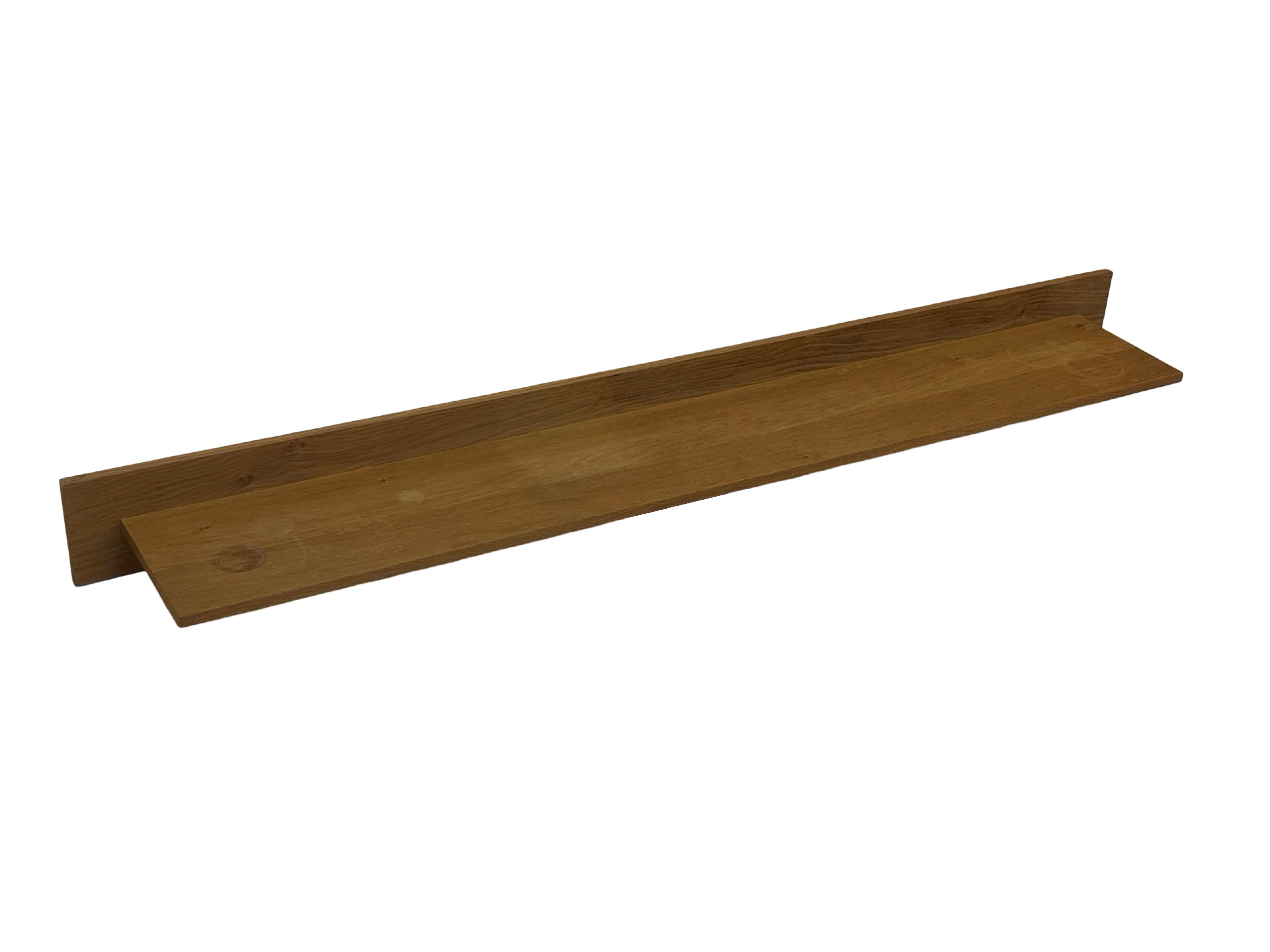 Vintage oak wall rack book shelf wood minimalist 80's design.