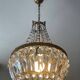 Hot air balloon chandelier with tassels and brass