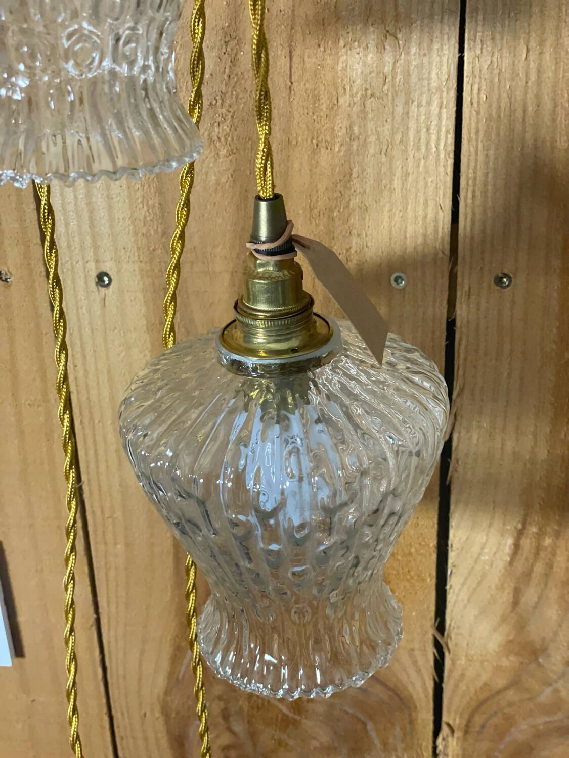 2 vintage globe portable lamps