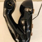 Vintage ceramic dumbbell lamp by JC Peiré