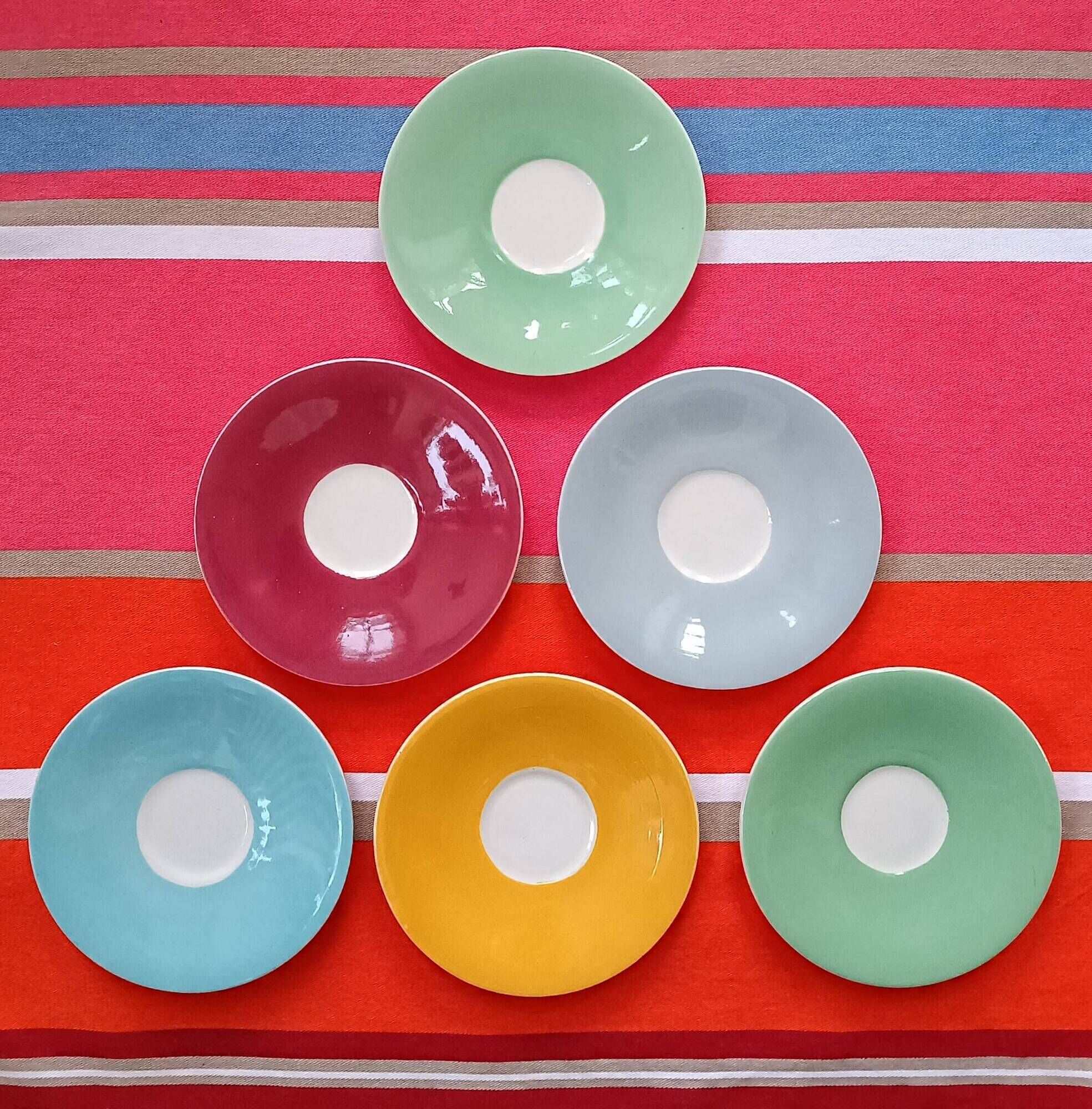 6 saucers Sarreguemines
