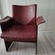 Bordeaux leather armchair by Tito Agnoli for Matteo Grassi, Italy