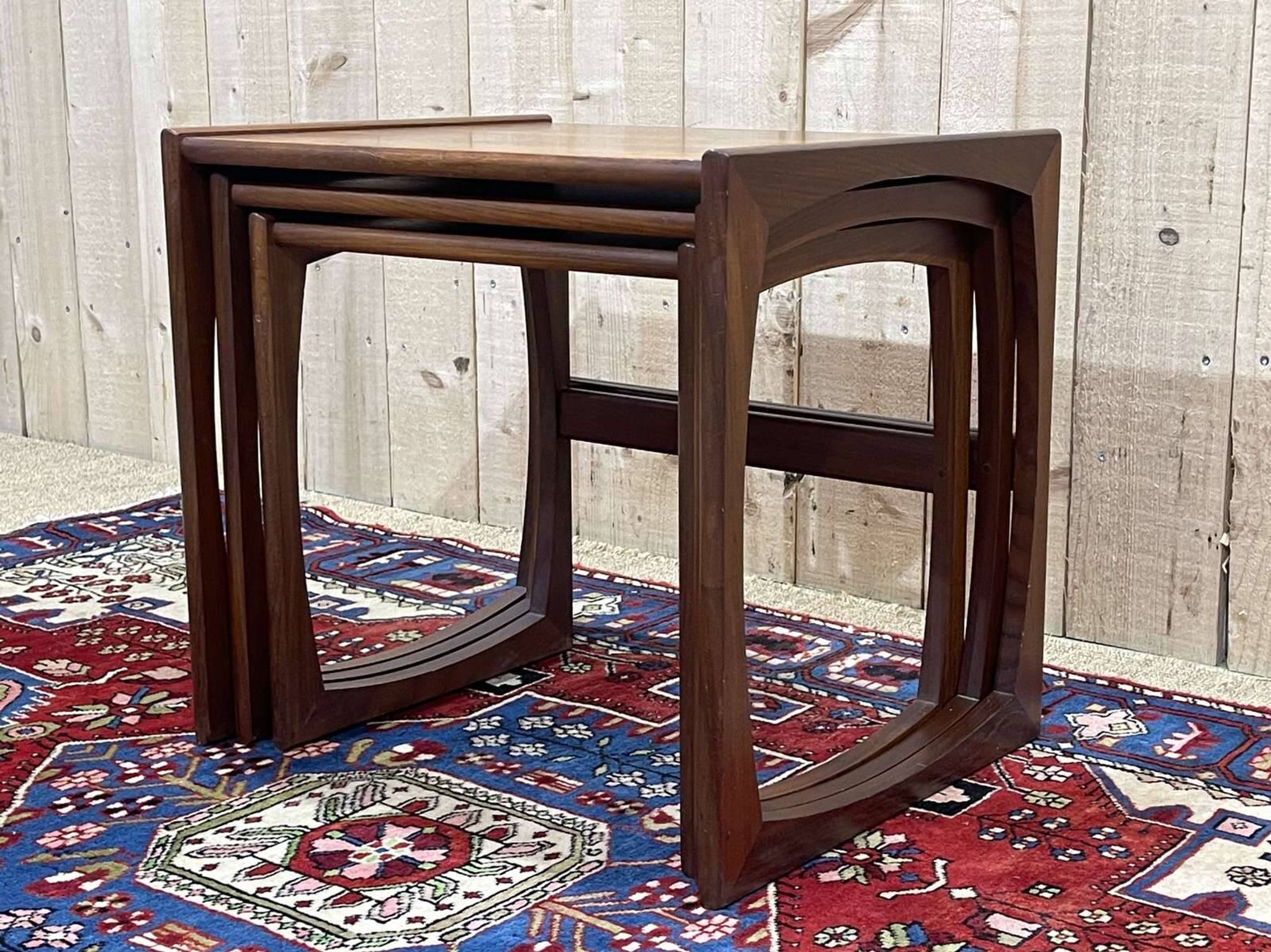 Set of 3 teak nesting tables from the GPlan brand from the 1970s - Series D
