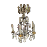 Lustre à pampilles en bronze 1930