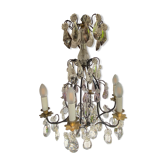 Lustre à pampilles en bronze 1930