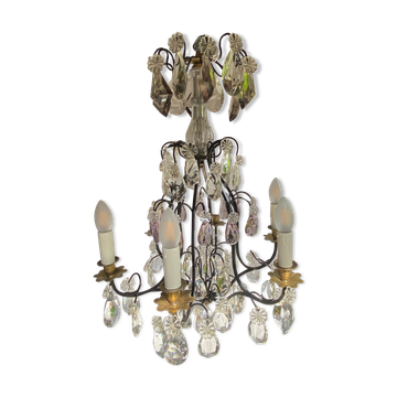 Bronze grapefruit chandelier 1930.