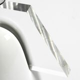 Stunning Italian 1970s ceramic plexiglass table lamp without a shade