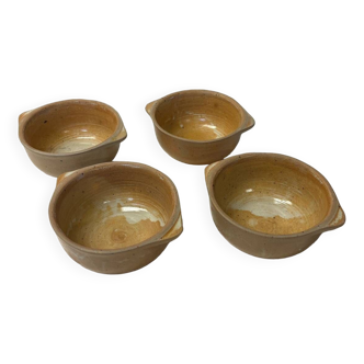 Set of 4 stoneware bowls