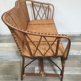 Woven rattan sofa