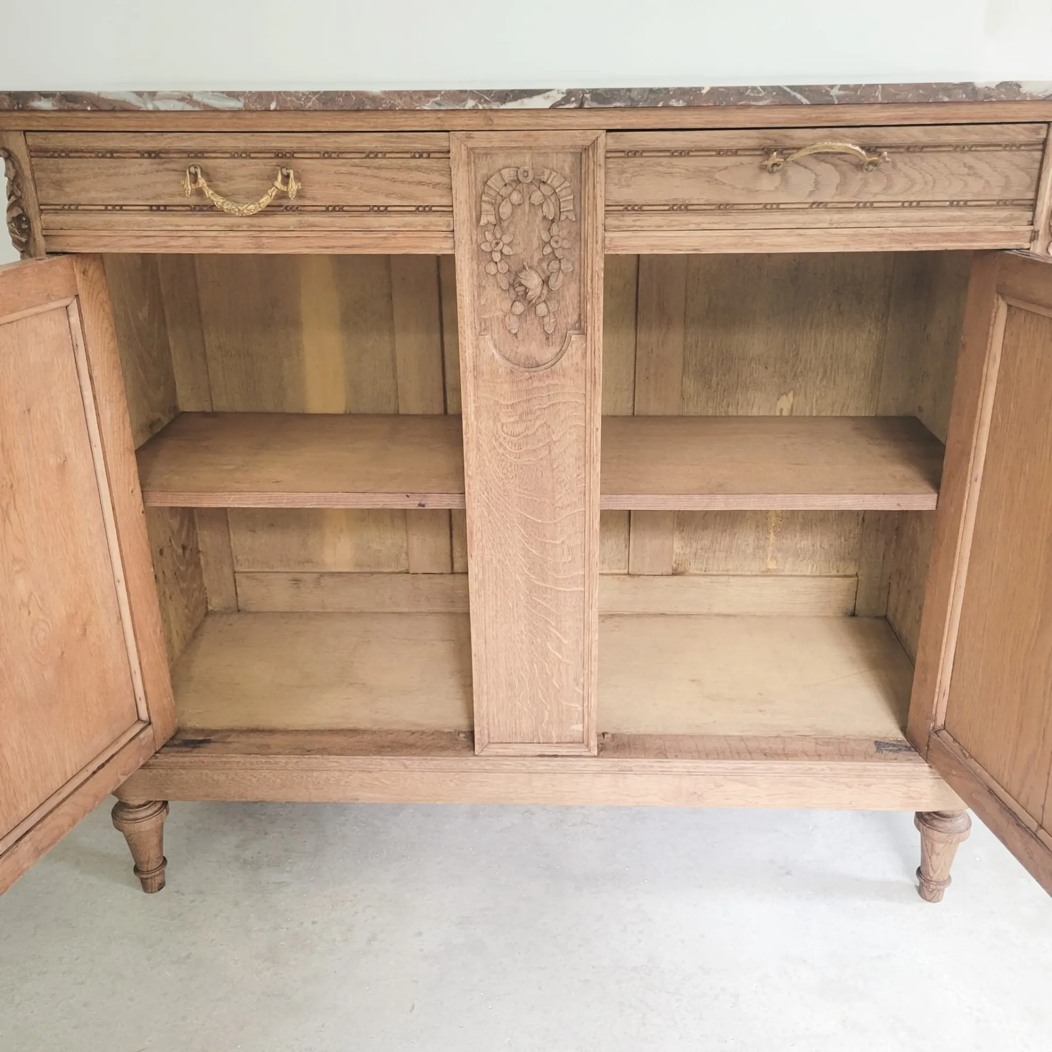 Buffet very storage furniture French style Louis XVI marble top