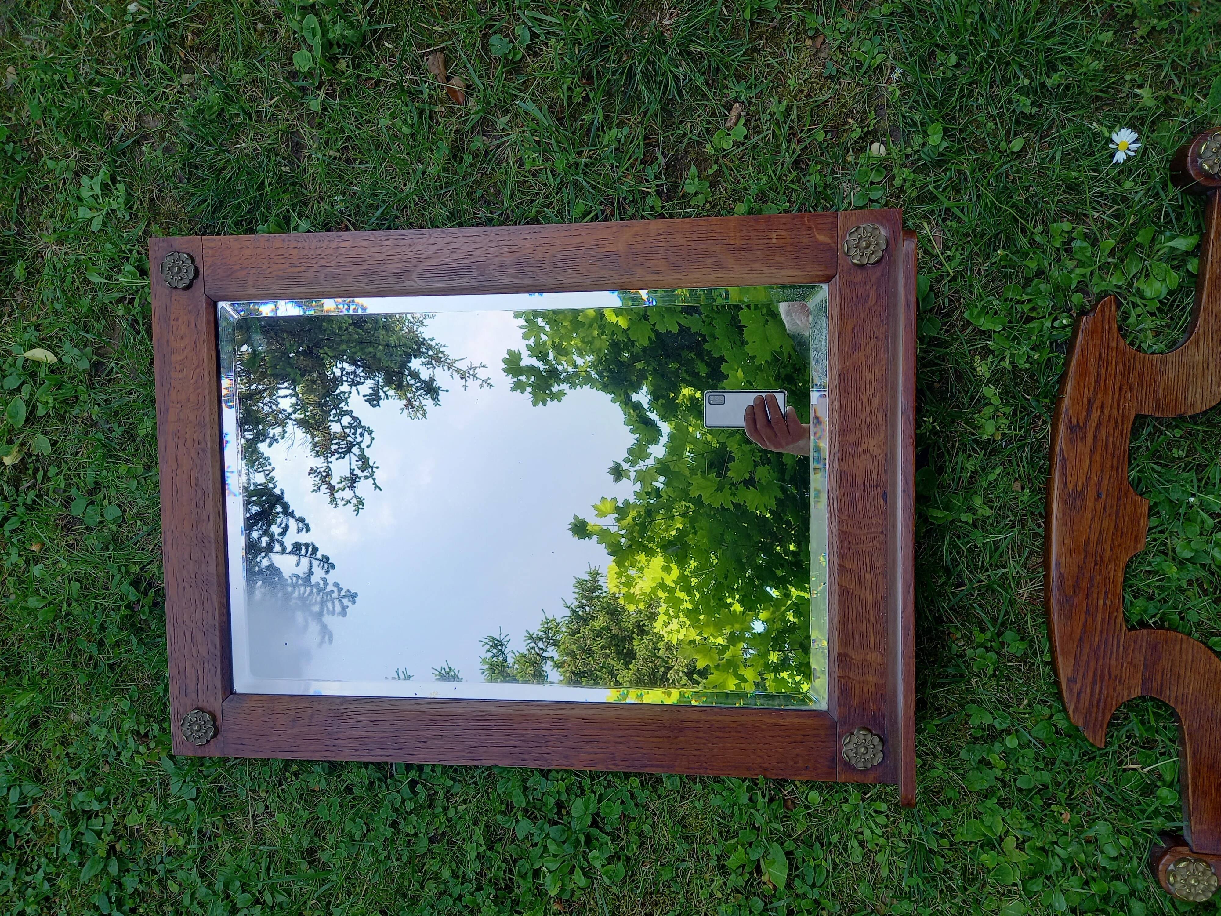 Umbrella holder and wall mirror Art Nouveau