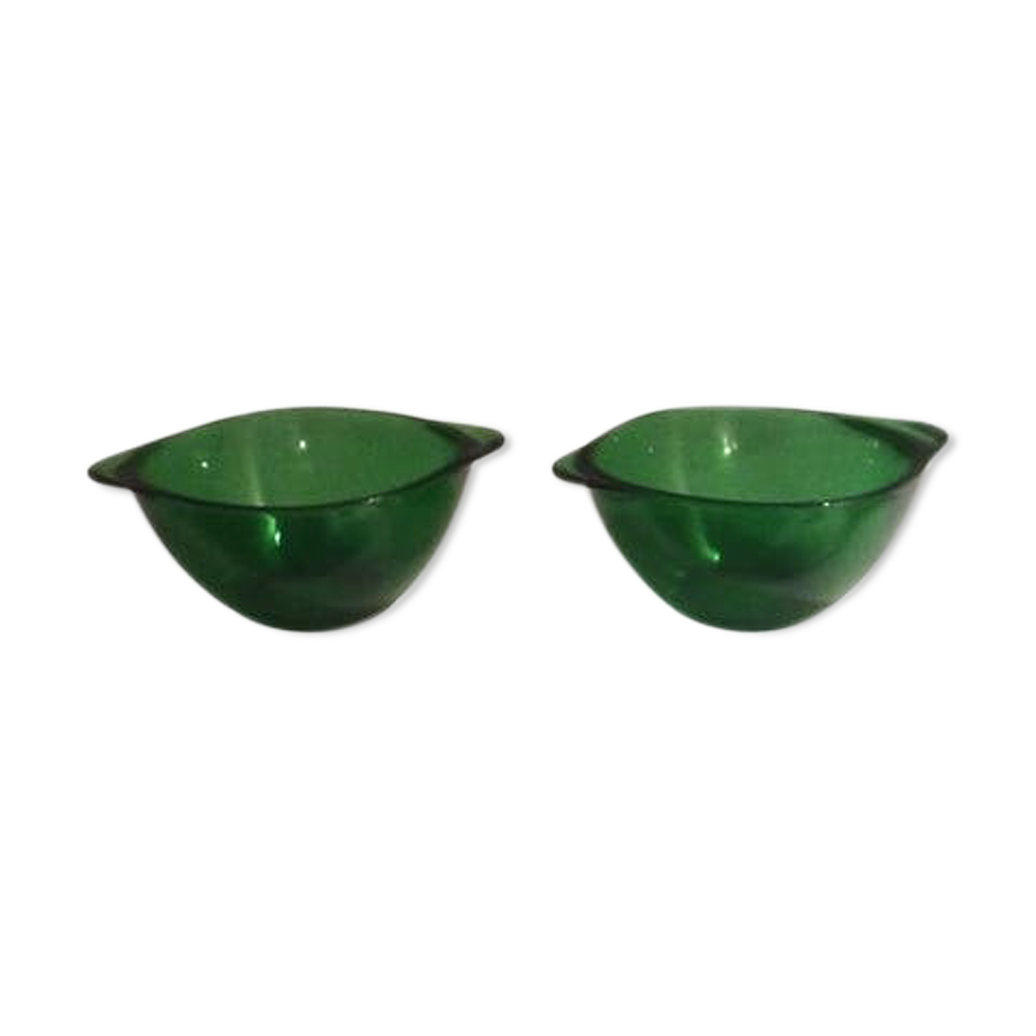 Duo of green bowls