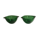 Duo of green bowls