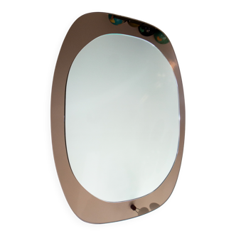 Bronze and silver mirror, Italian, 1970