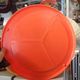 Vintage orange round mirror SYLA – Pop Art / Space Age 70s – Ø 46 cm