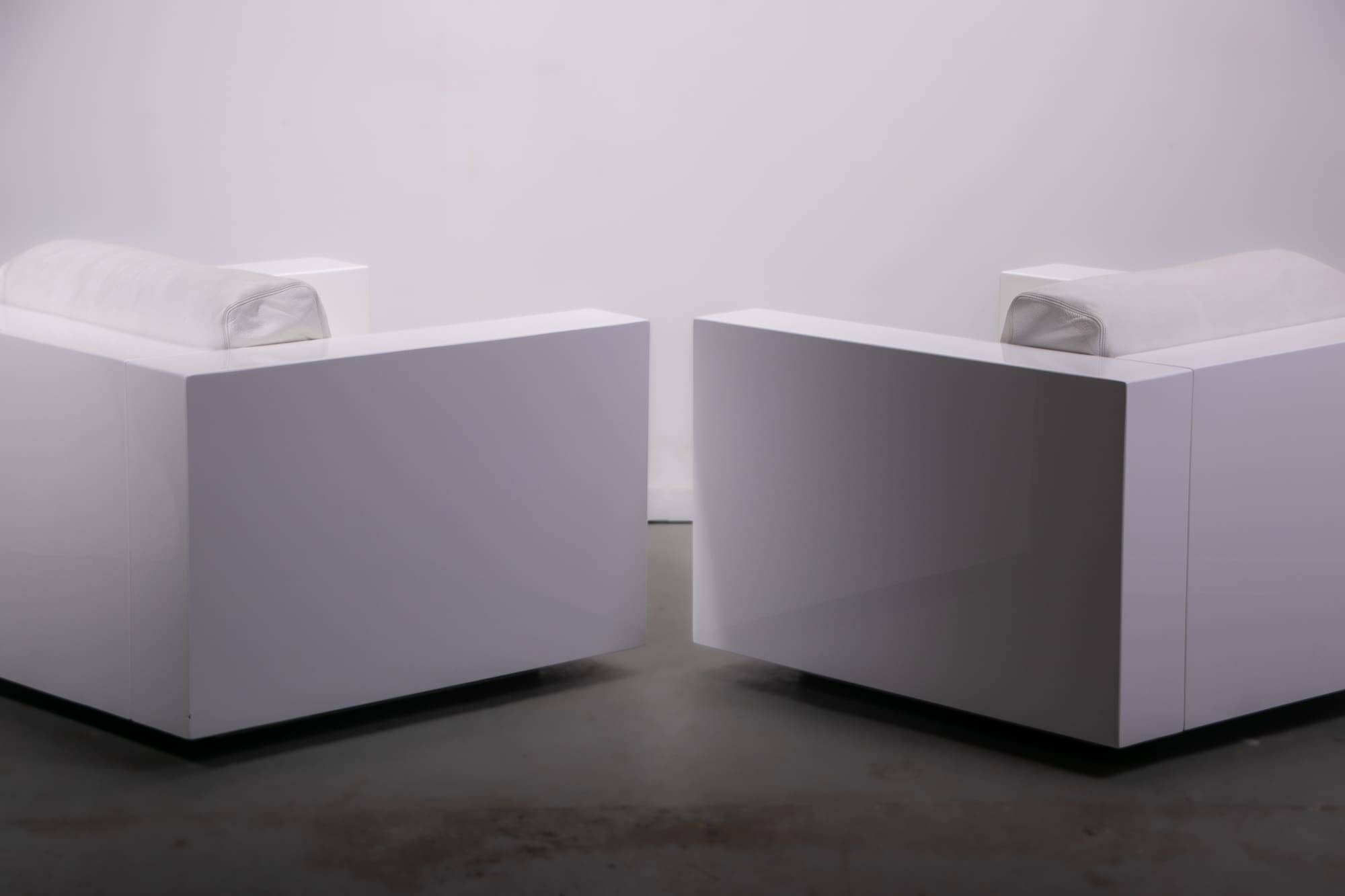 Saratoga armchairs by Lella and Massimo Vignelli for Poltronova