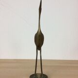 Brass heron 28 cm