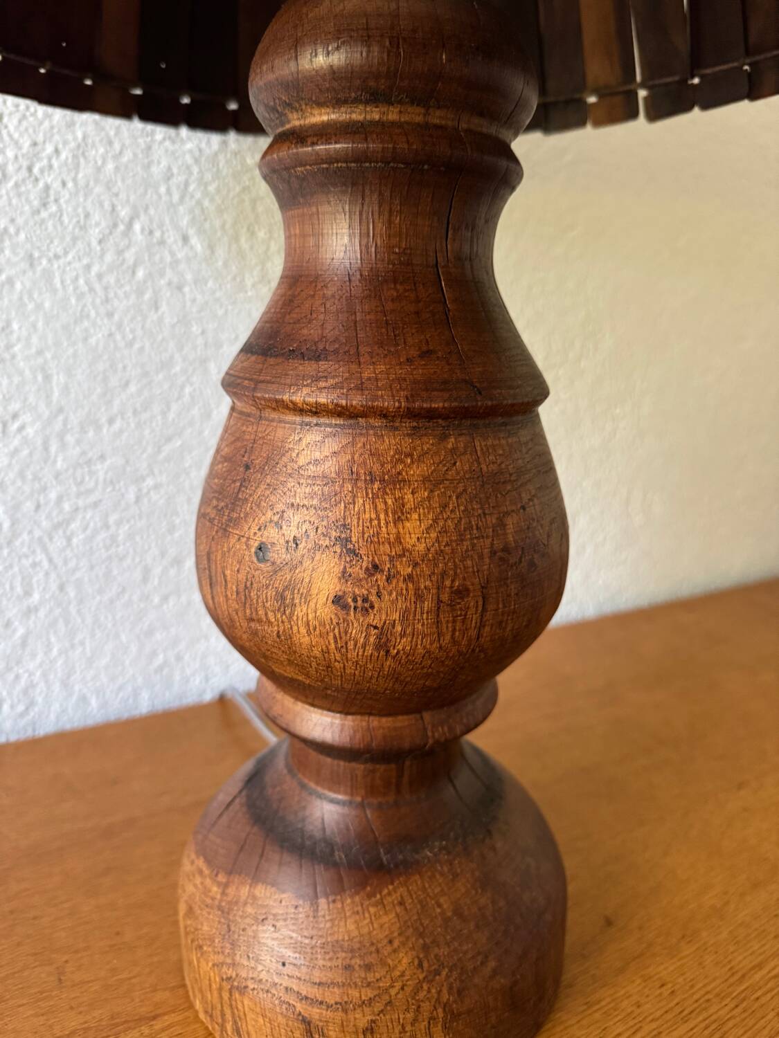 Large teak lamp from the 60s