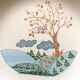 Dessert plates landscape Italy 80s