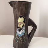 Pichet en céramique effet bois, 1950