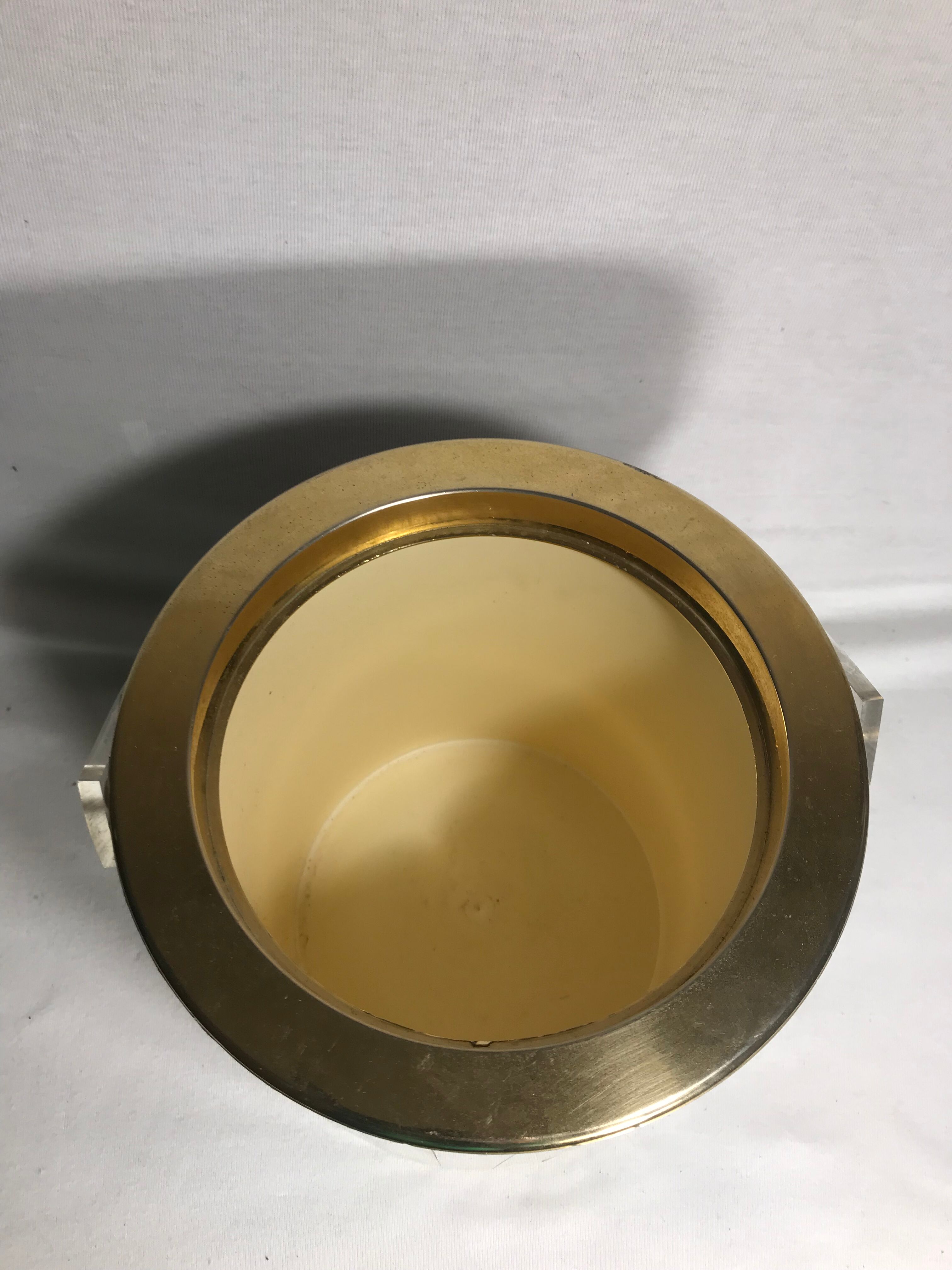 Former The Turnwald Collection International grey & gold vintage ice bucket